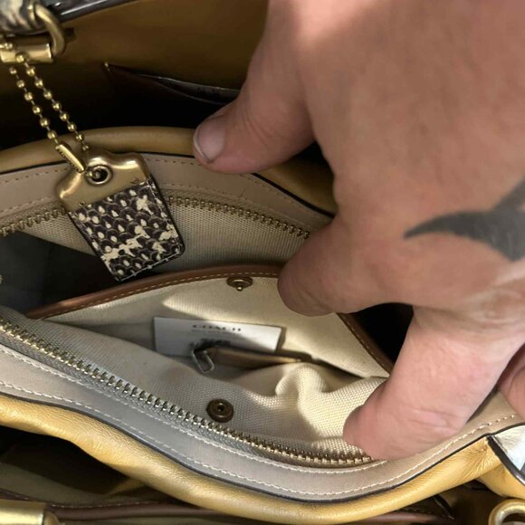 Coach Rogue Bag 25 In Colorblock With Tea Rose And Snakeskin Detail C8511 - Picture 12 of 12